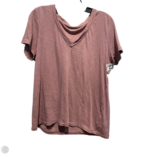 Top Short Sleeve Basic By Madewell In Mauve, Size: M