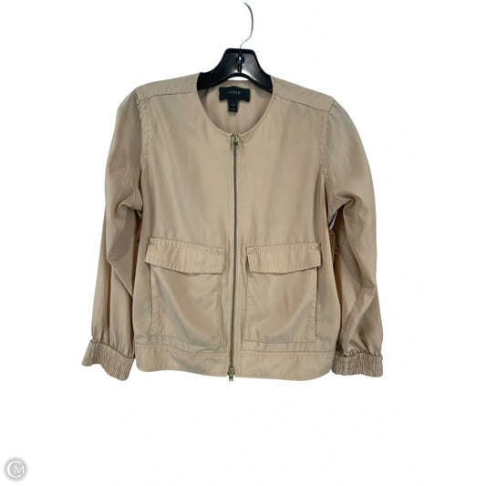 Jacket Windbreaker By J. Crew In Tan, Size: Xsp