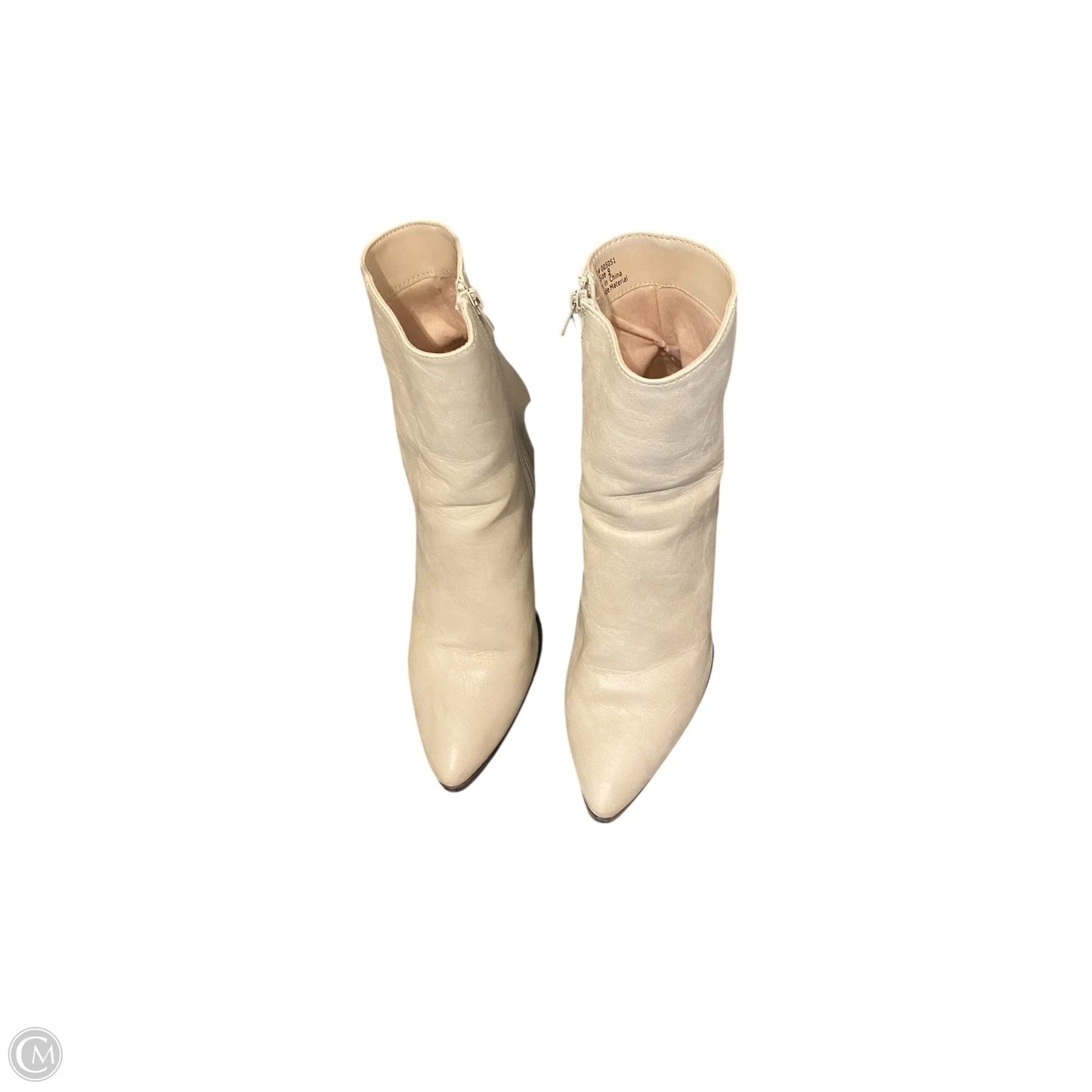 Boots Ankle Heels By Cmc In Cream, Size: 9