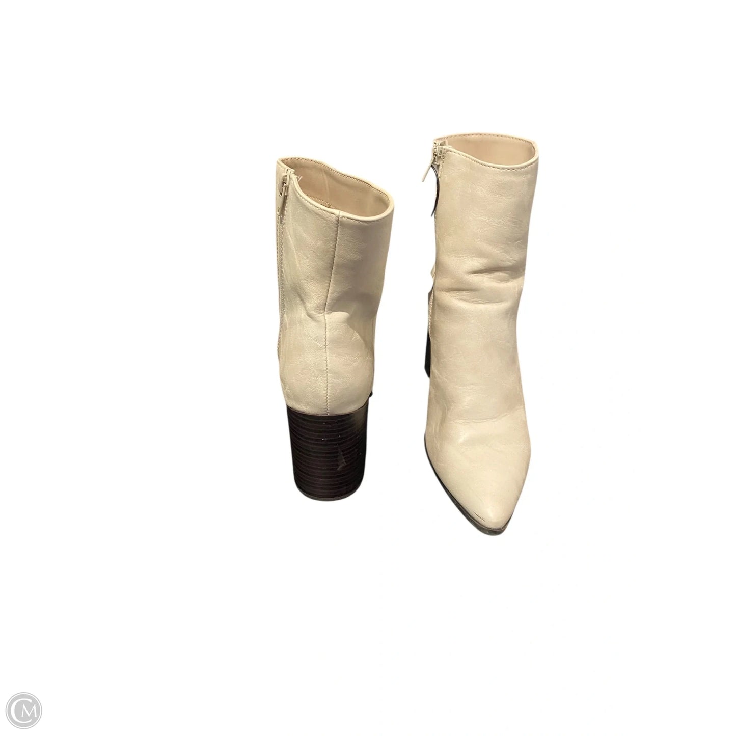 Boots Ankle Heels By Cmc In Cream, Size: 9
