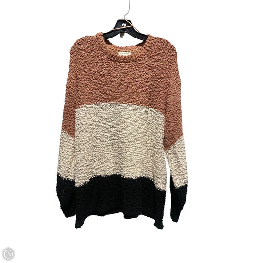 Top Long Sleeve By Cmc In Tan, Size: M