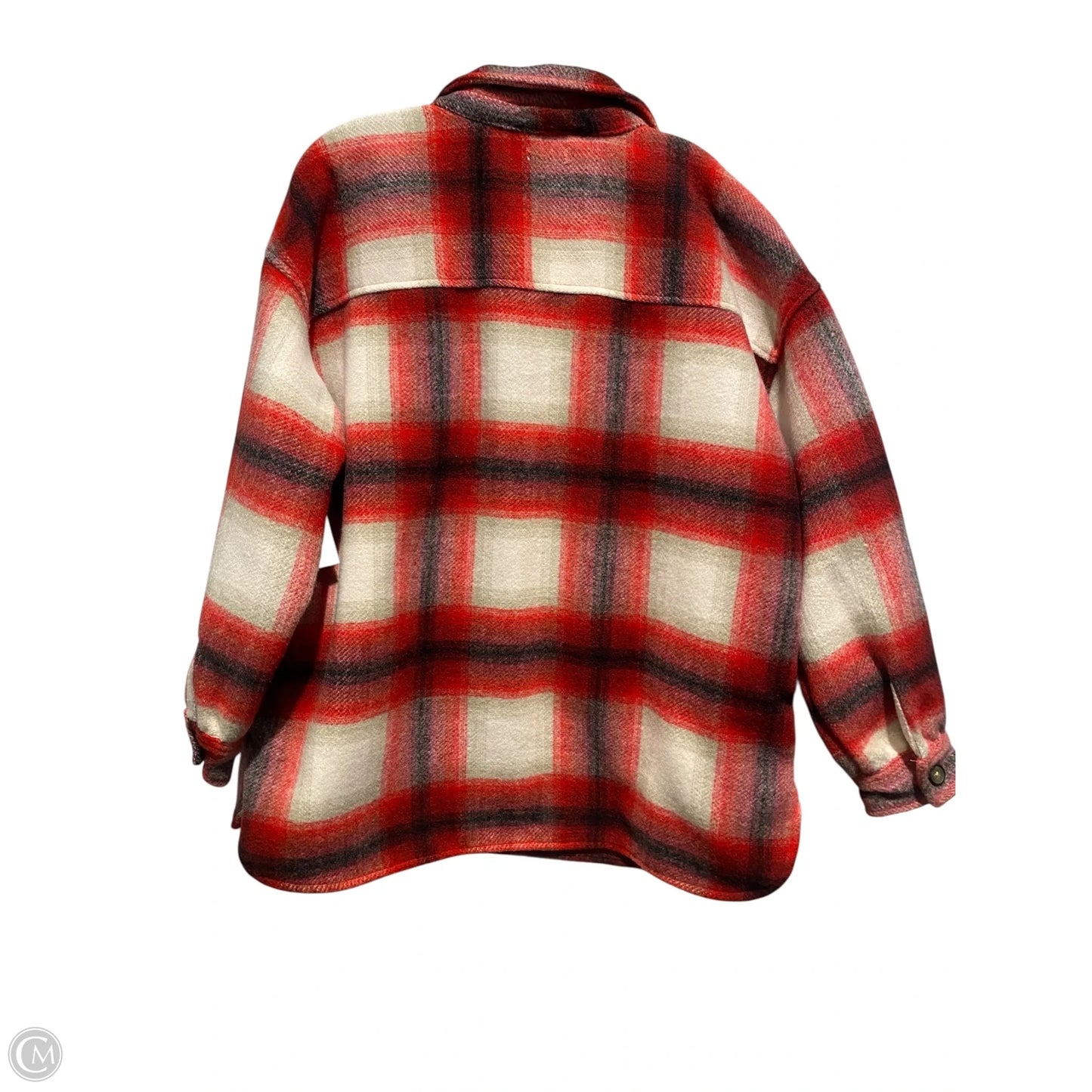 Jacket Shirt By Dip In Plaid Pattern, Size: 1x