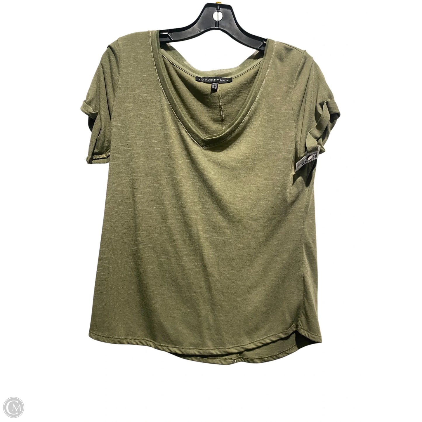 Top Short Sleeve Basic By White House Black Market In Green, Size: S