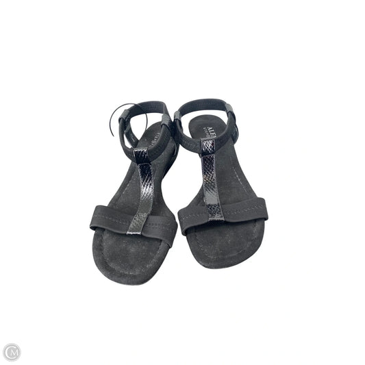 Sandals Heels Wedge By Alfani In Black, Size: 5.5