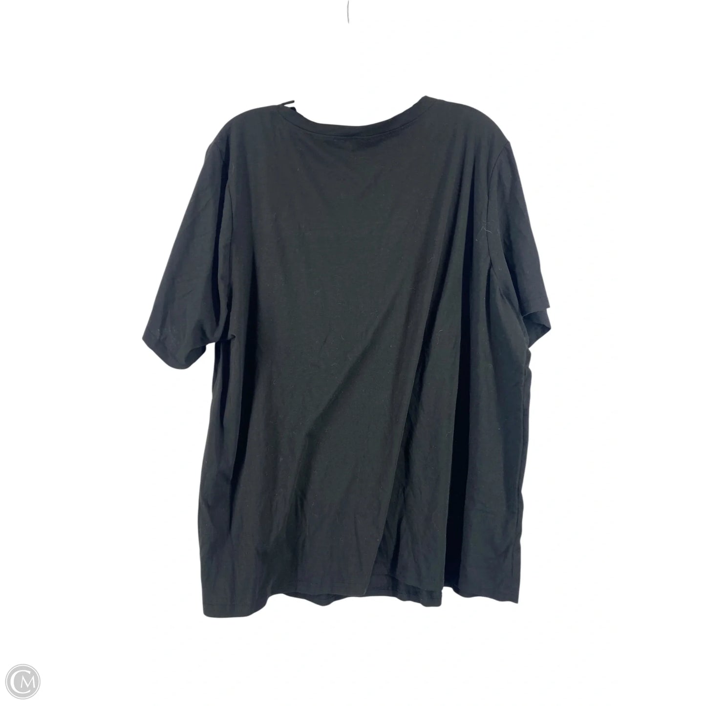 Top Short Sleeve Basic By Shein In Black, Size: 4x