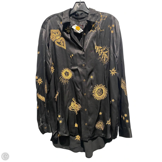 Blouse Long Sleeve By Johnny Was In Black, Size: S