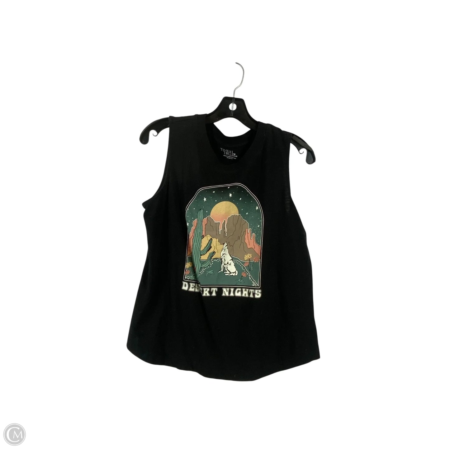 Tank Top By Time And Tru In Black, Size: M
