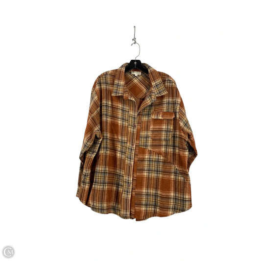 Jacket Shirt By Umgee In Brown, Size: Xl