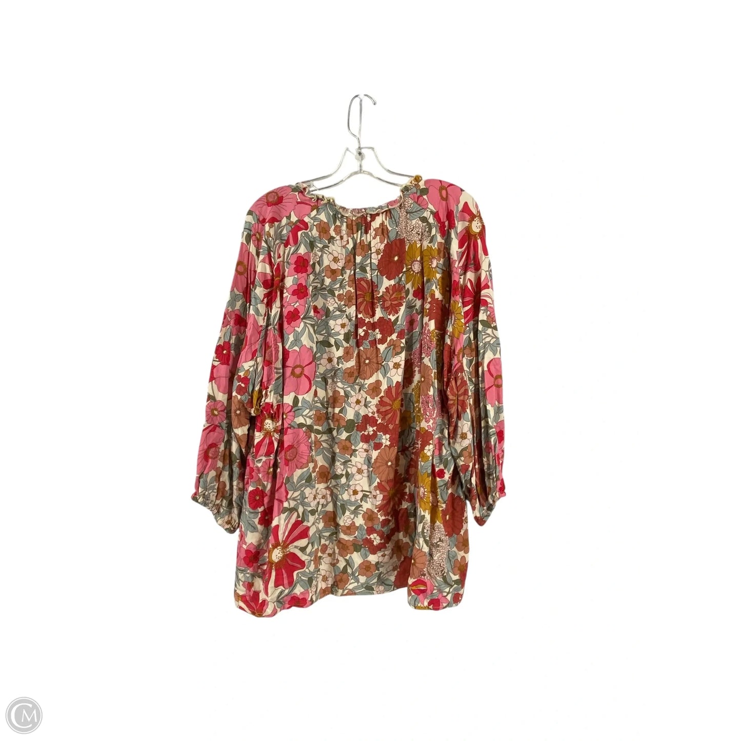 Top Long Sleeve By Entro In Floral Print, Size: Xl