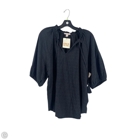 Top Short Sleeve By Knox Rose In Black, Size: Xxl