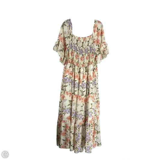Dress Casual Maxi By Shein In Floral Print, Size: 4x