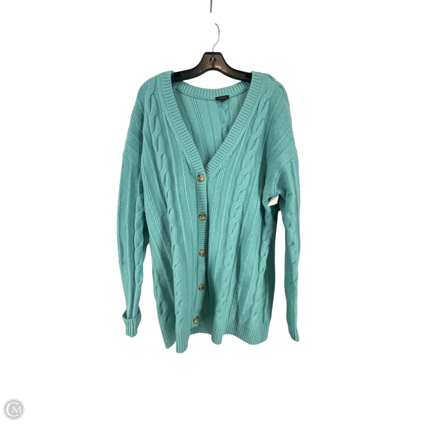 Cardigan By Talbots In Aqua, Size: Xl