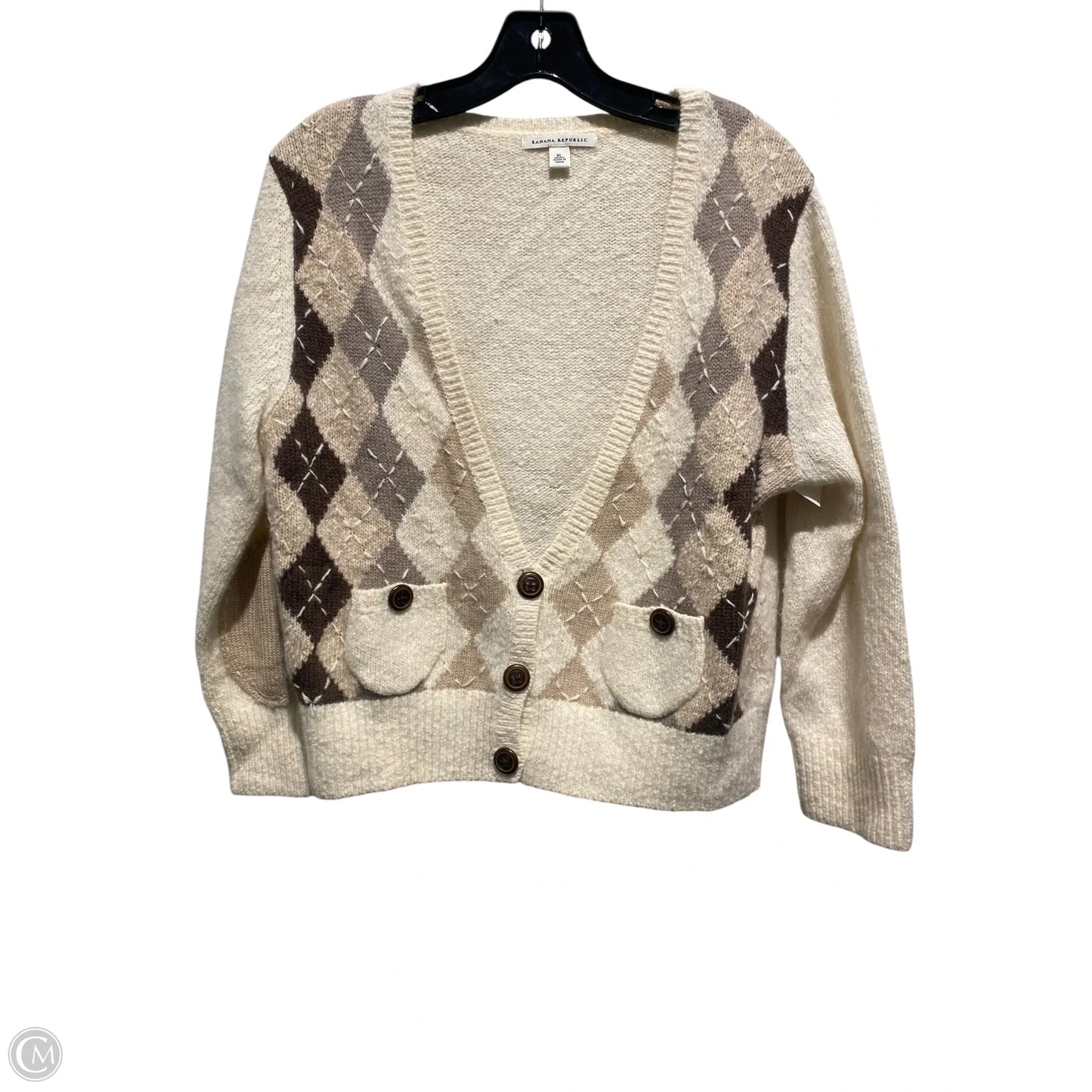 Cardigan By Banana Republic In Cream, Size: Xl