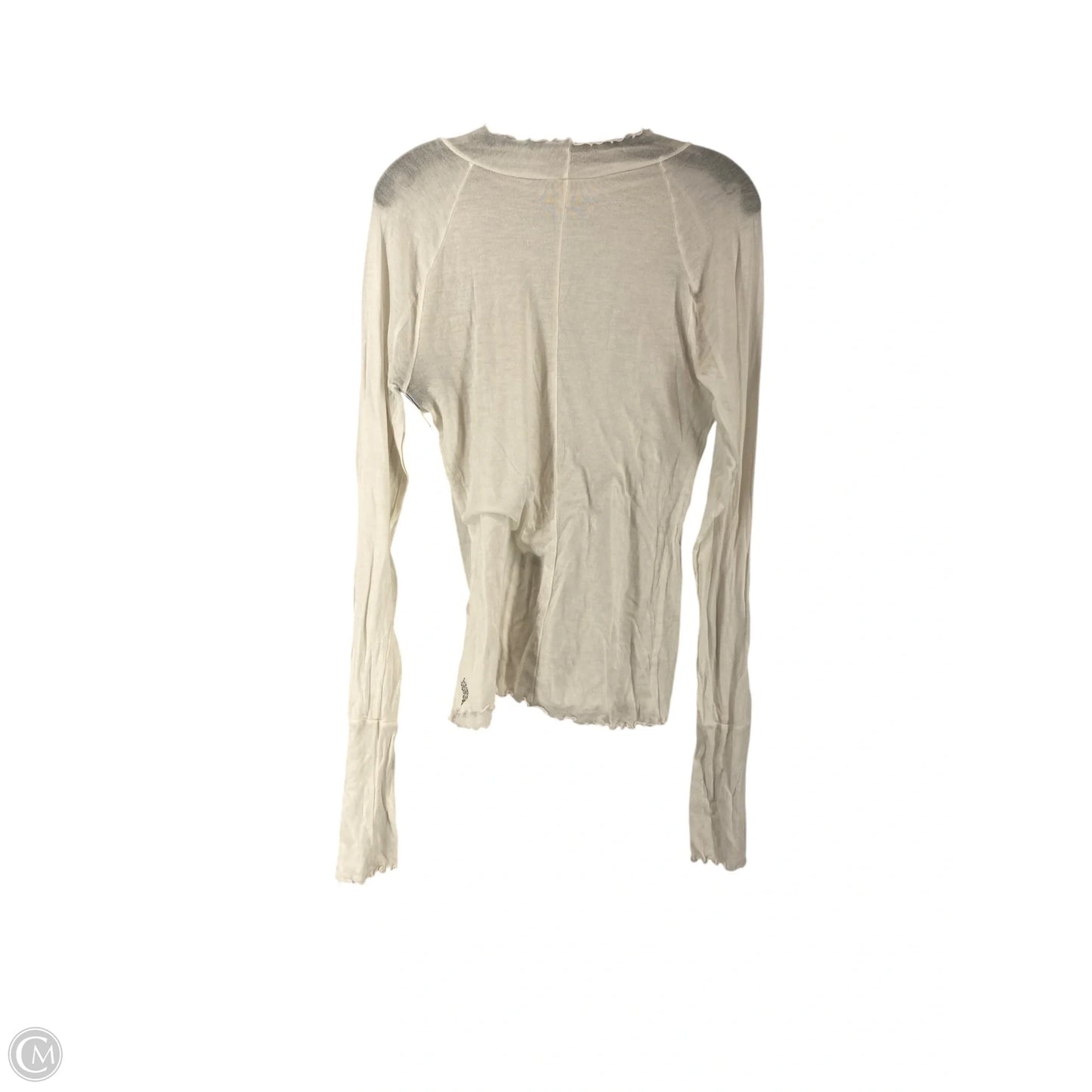 Top Long Sleeve By Free People In White, Size: L