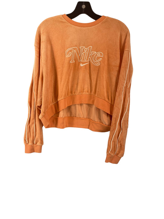 Orange Athletic Sweatshirt Crewneck Nike Apparel, Size M