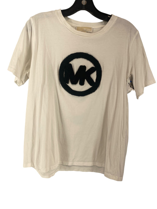 White Top Short Sleeve Michael By Michael Kors, Size L