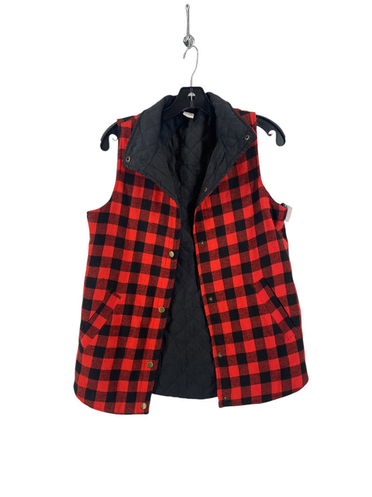 Vest Other By Clothes Mentor In Black & Red, Size: S