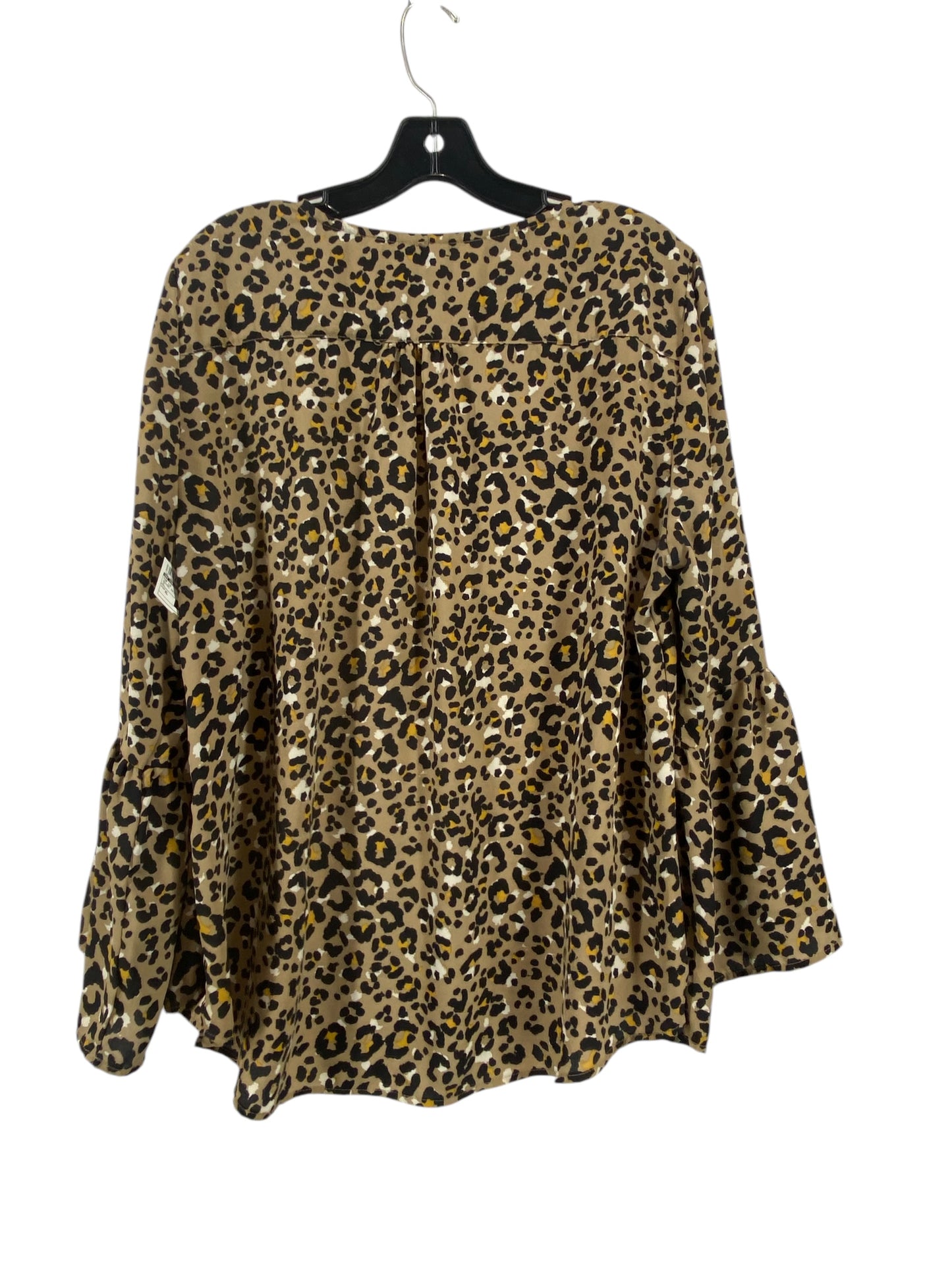 Top Long Sleeve By Ny Collection In Animal Print, Size: Xl