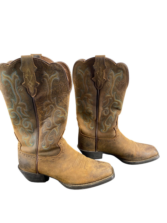 Boots Western By Justin In Brown, Size: 7.5