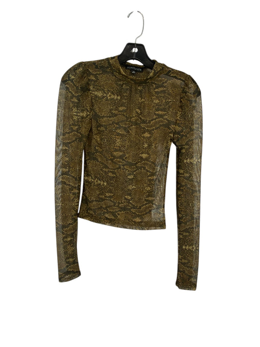 Top Long Sleeve Basic By Clothes Mentor In Snakeskin Print, Size: Xs