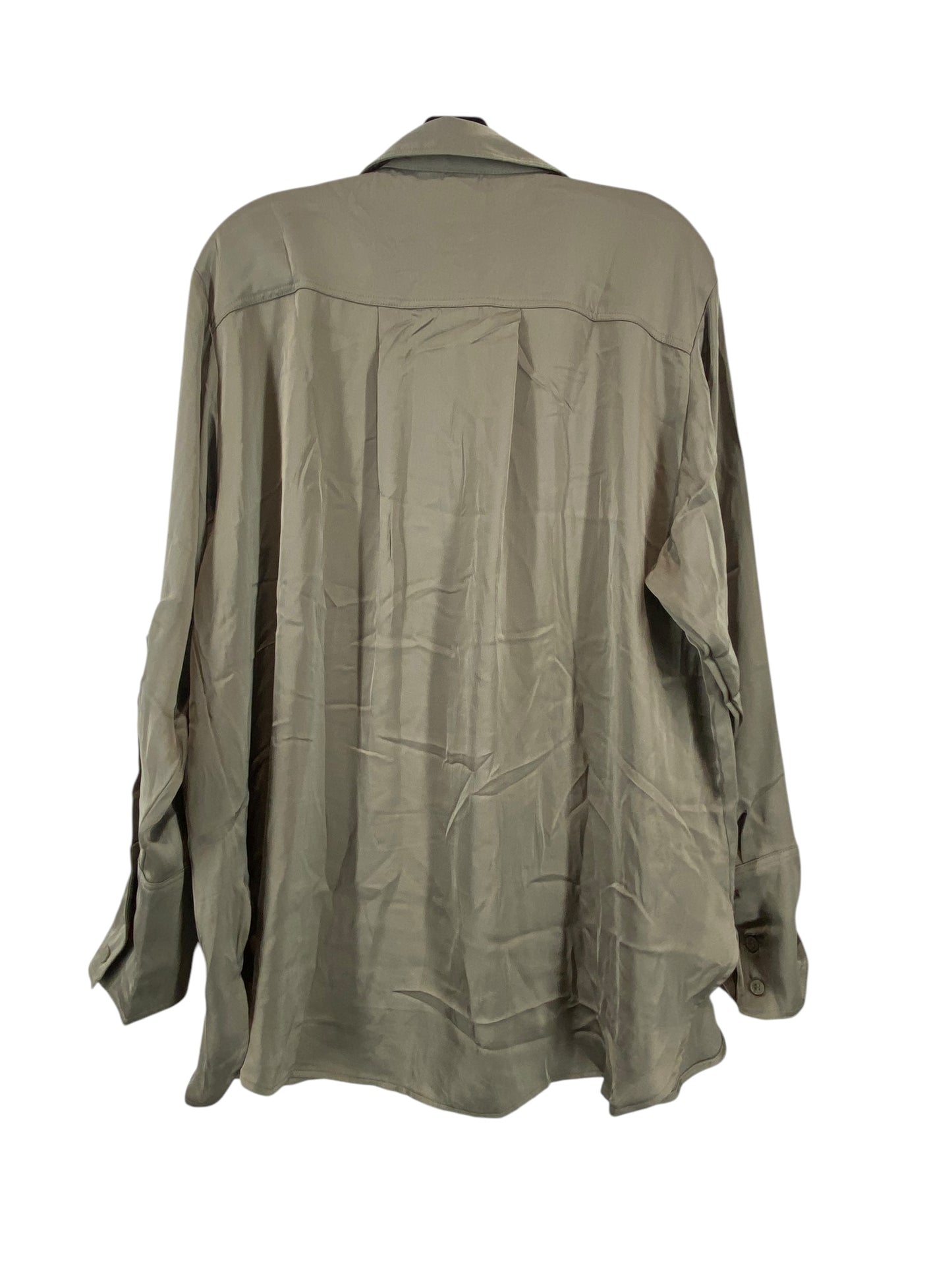 Top Long Sleeve By H&m In Silver, Size: L