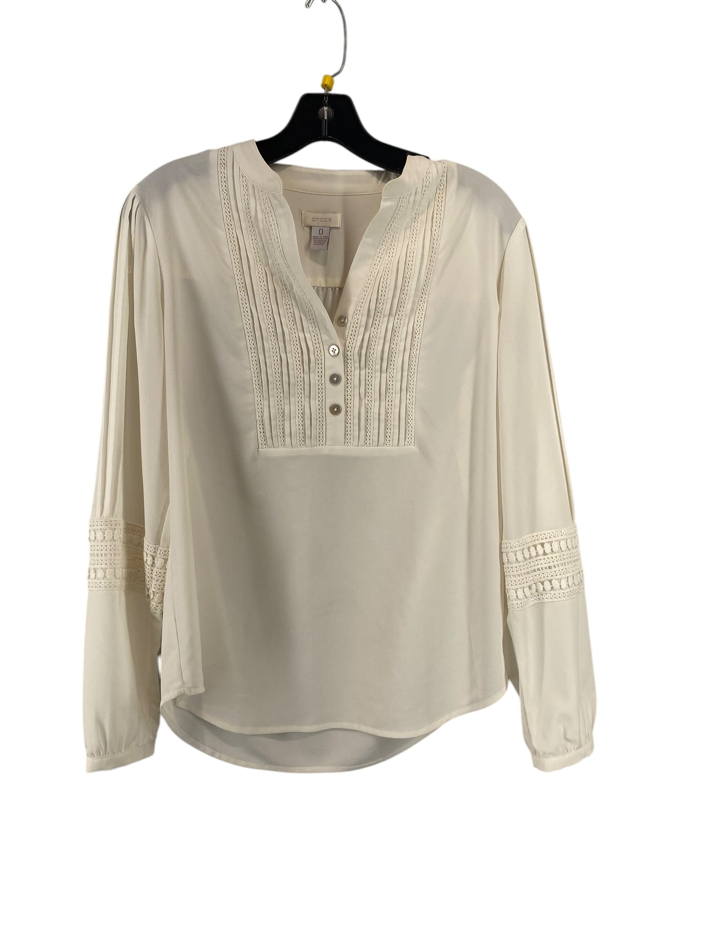 Top Long Sleeve By Chicos In Cream, Size: 0