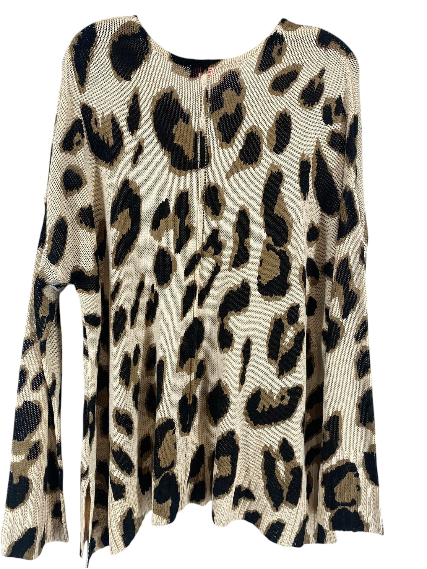 Sweater By Pink Lily In Animal Print, Size: M