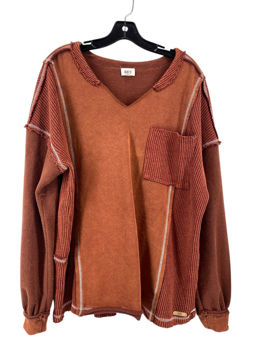 Sweatshirt Crewneck By Bke In Brown, Size: M