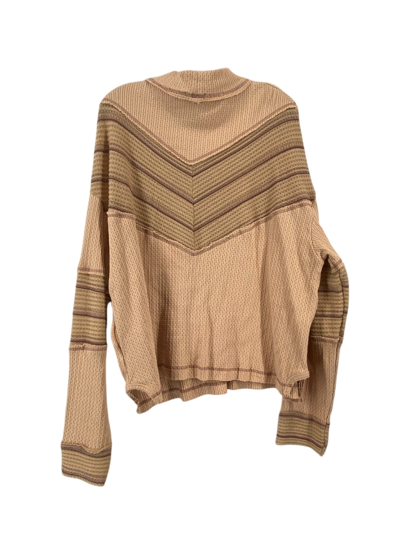 Top Long Sleeve By Miss Me In Beige, Size: L