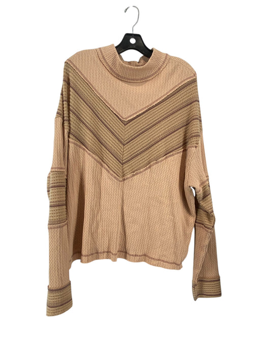 Top Long Sleeve By Miss Me In Beige, Size: L