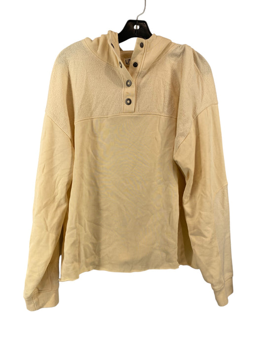 Sweatshirt Hoodie By Clothes Mentor In Cream, Size: L