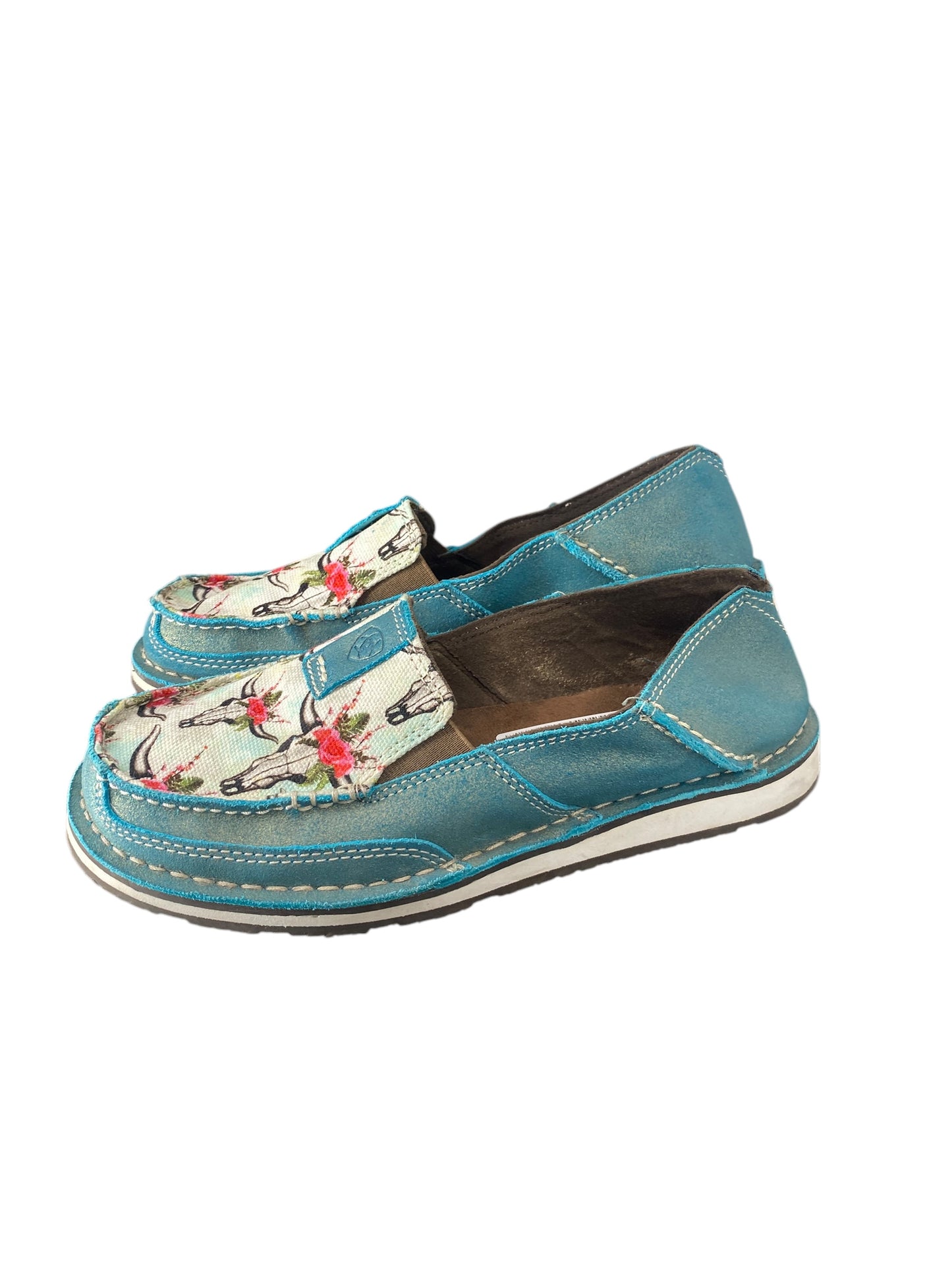 Shoes Flats By Ariat In Teal, Size: 6.5