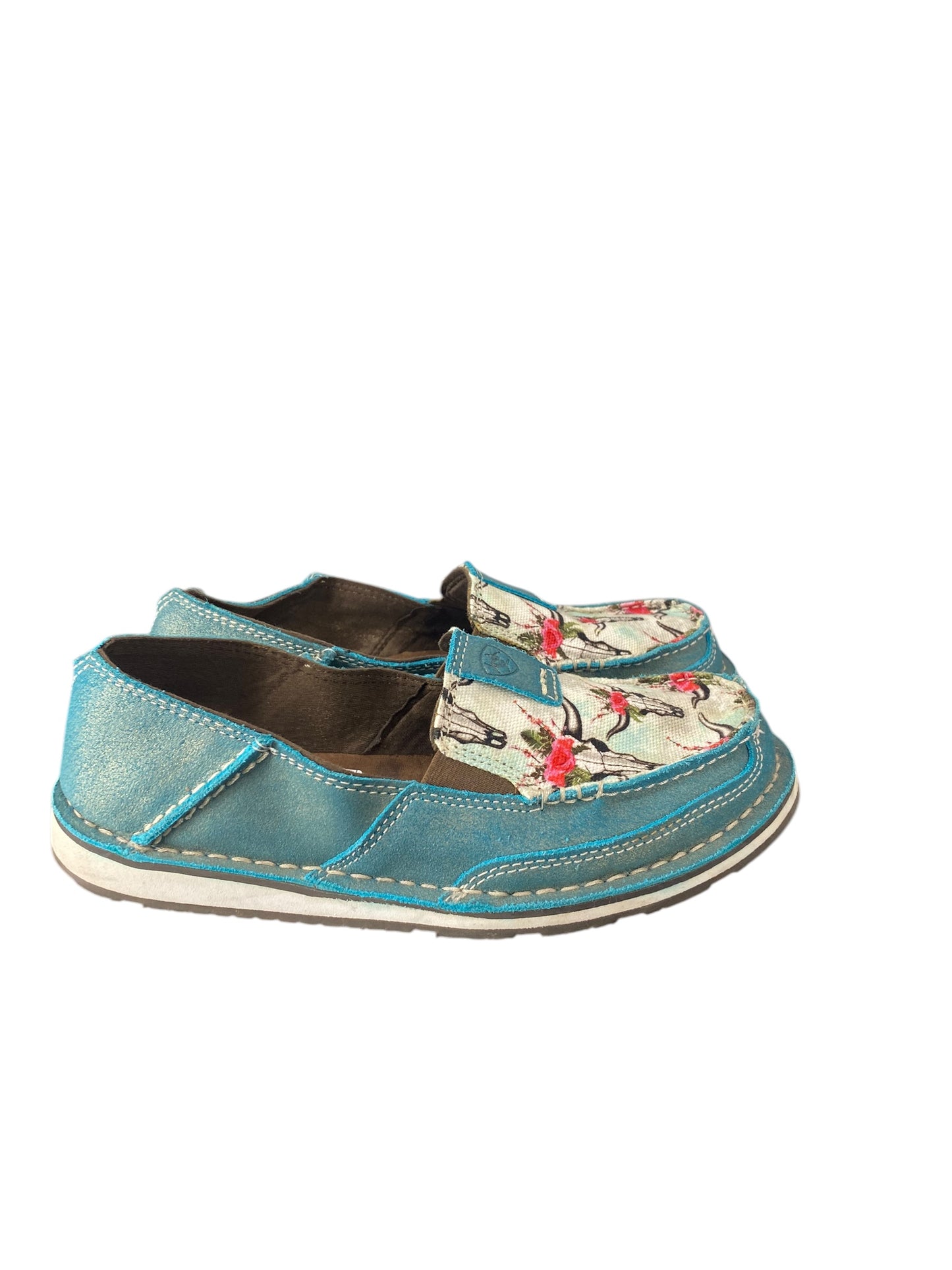 Shoes Flats By Ariat In Teal, Size: 6.5