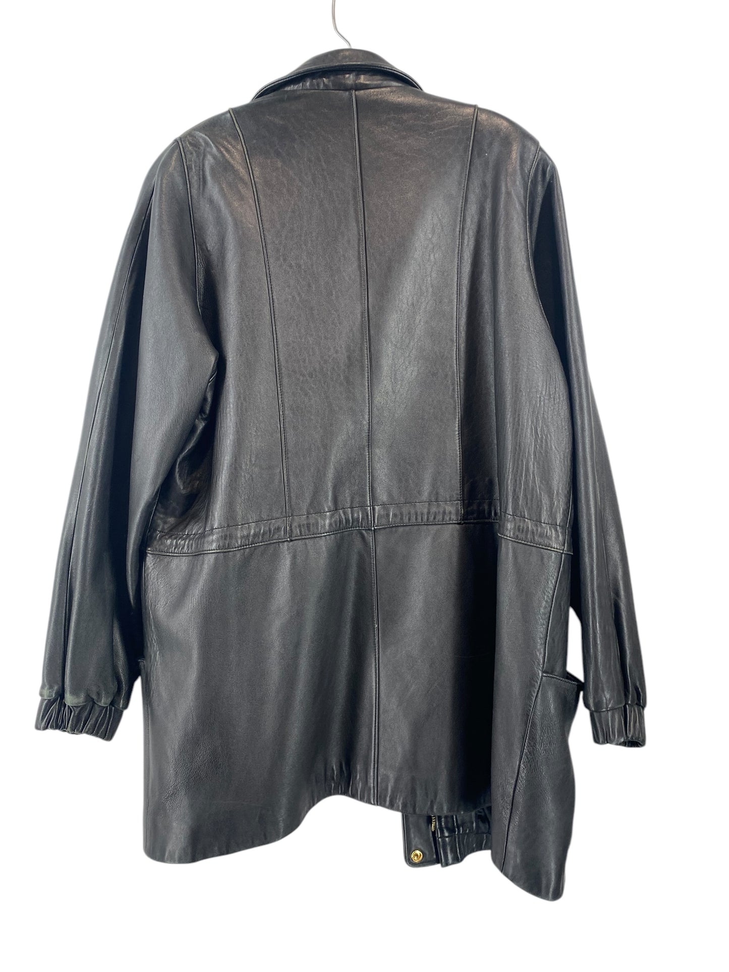 Jacket Leather By Worthington In Black, Size: L