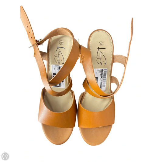 Shoes Heels Block By Clothes Mentor In Orange, Size: 10