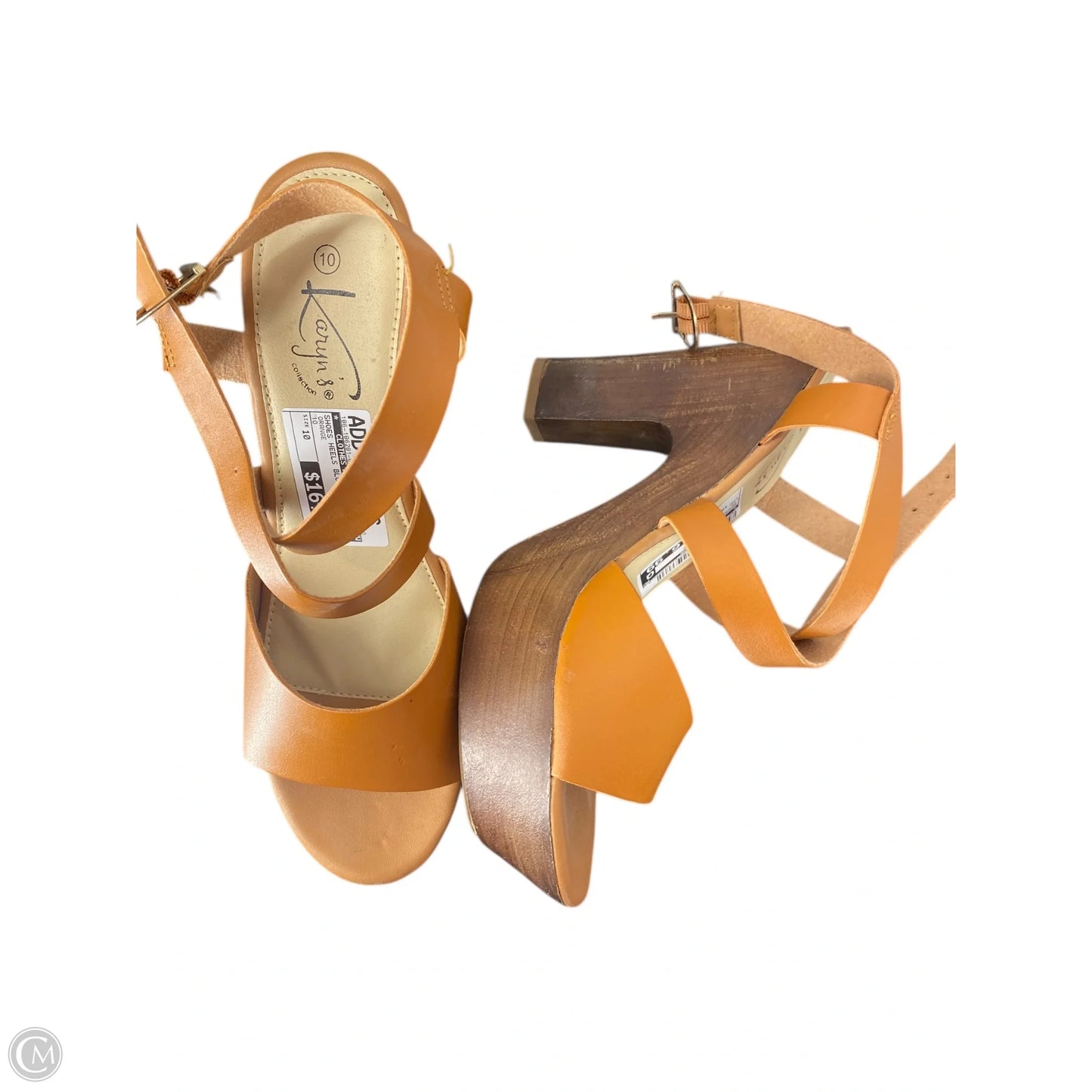 Shoes Heels Block By Clothes Mentor In Orange, Size: 10