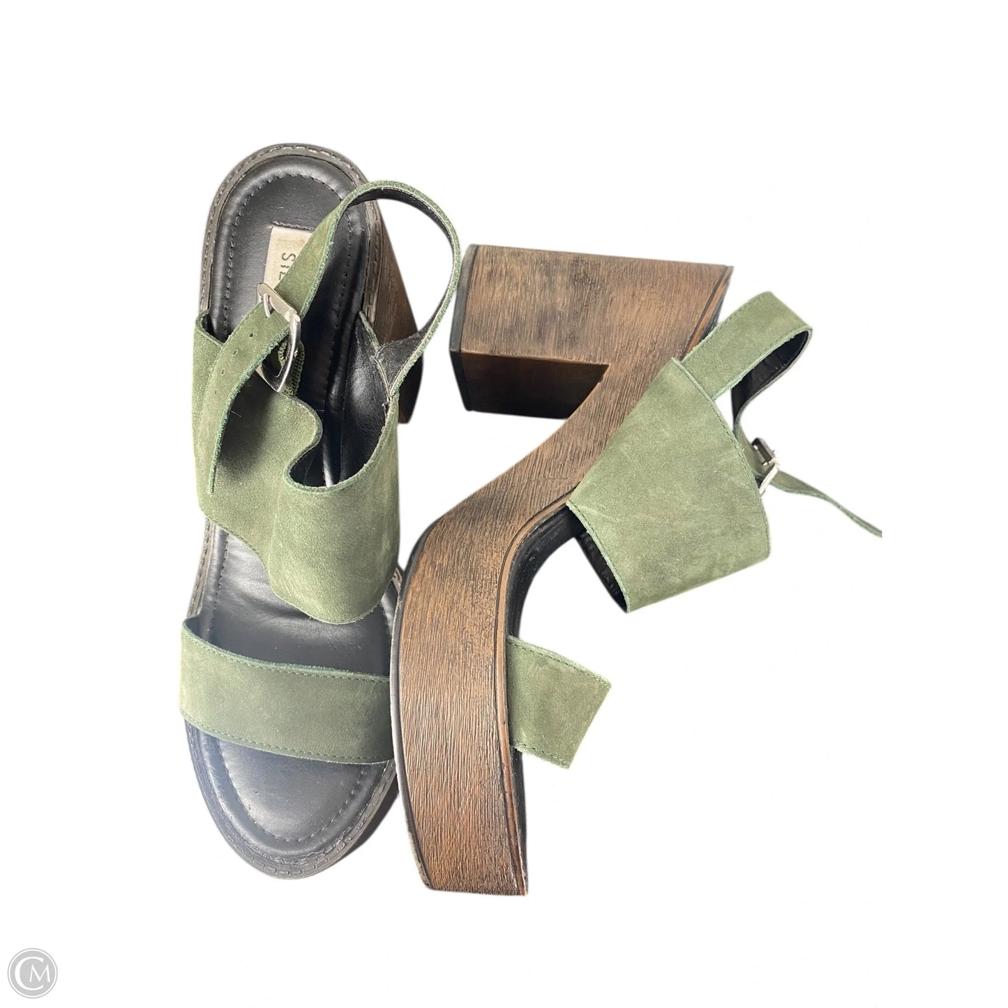 Shoes Heels Block By Steve Madden In Green, Size: 10