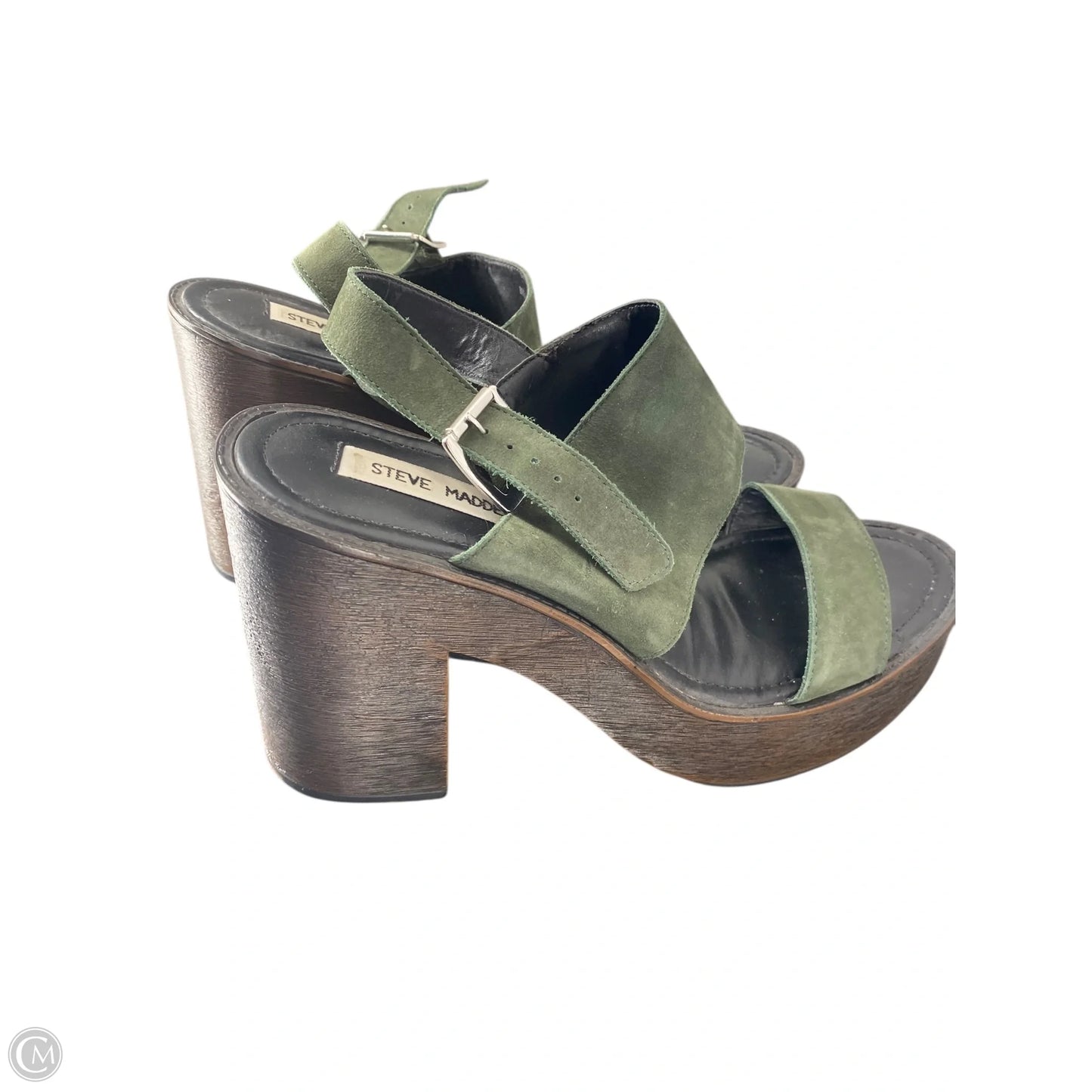 Shoes Heels Block By Steve Madden In Green, Size: 10