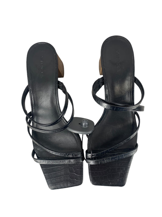 Black Sandals Heels Block Vince, Size 10