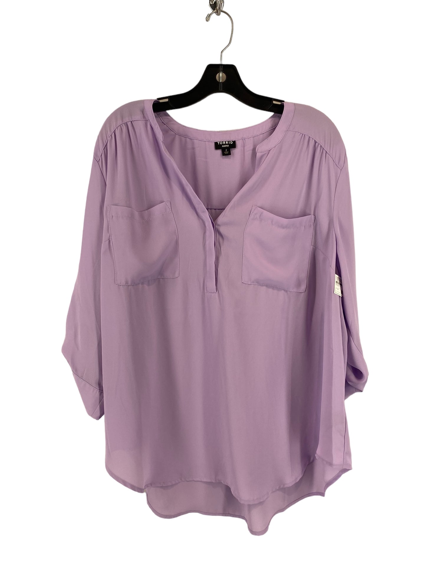 Blouse 3/4 Sleeve By Torrid  Size: 2