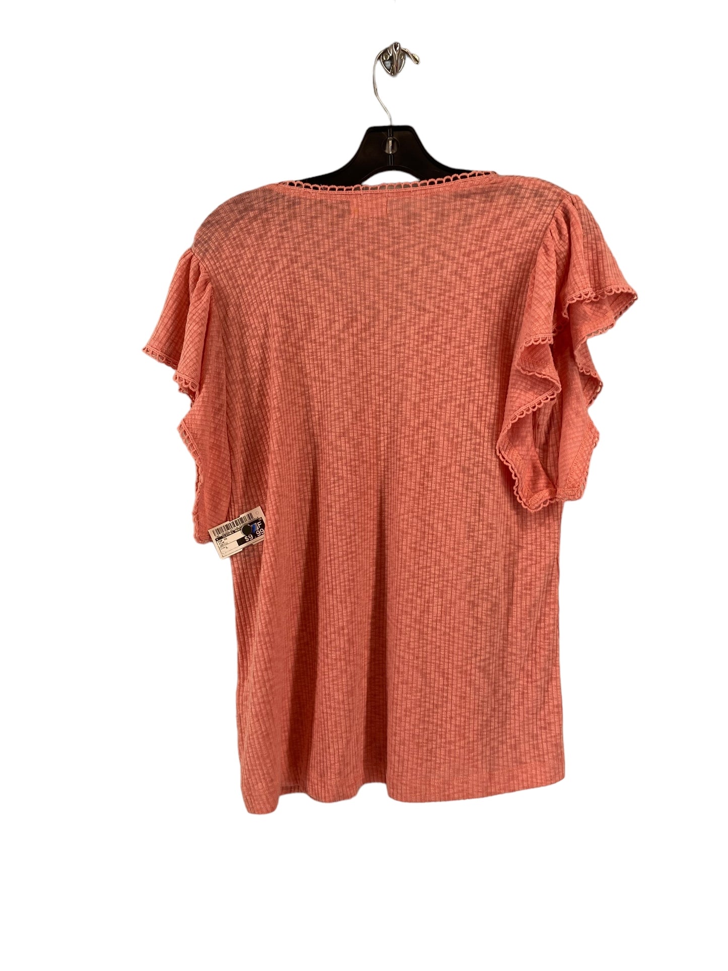 Pink Top Short Sleeve Clothes Mentor, Size L