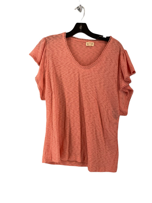 Pink Top Short Sleeve Clothes Mentor, Size L