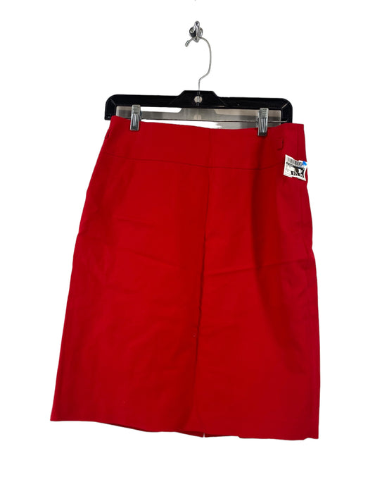 Red Skirt Midi Liz Claiborne, Size 10