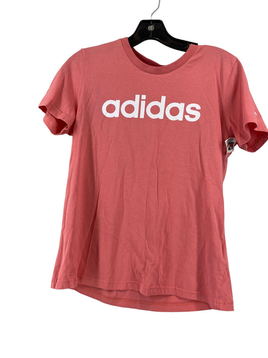 Pink Athletic Top Short Sleeve Adidas, Size M