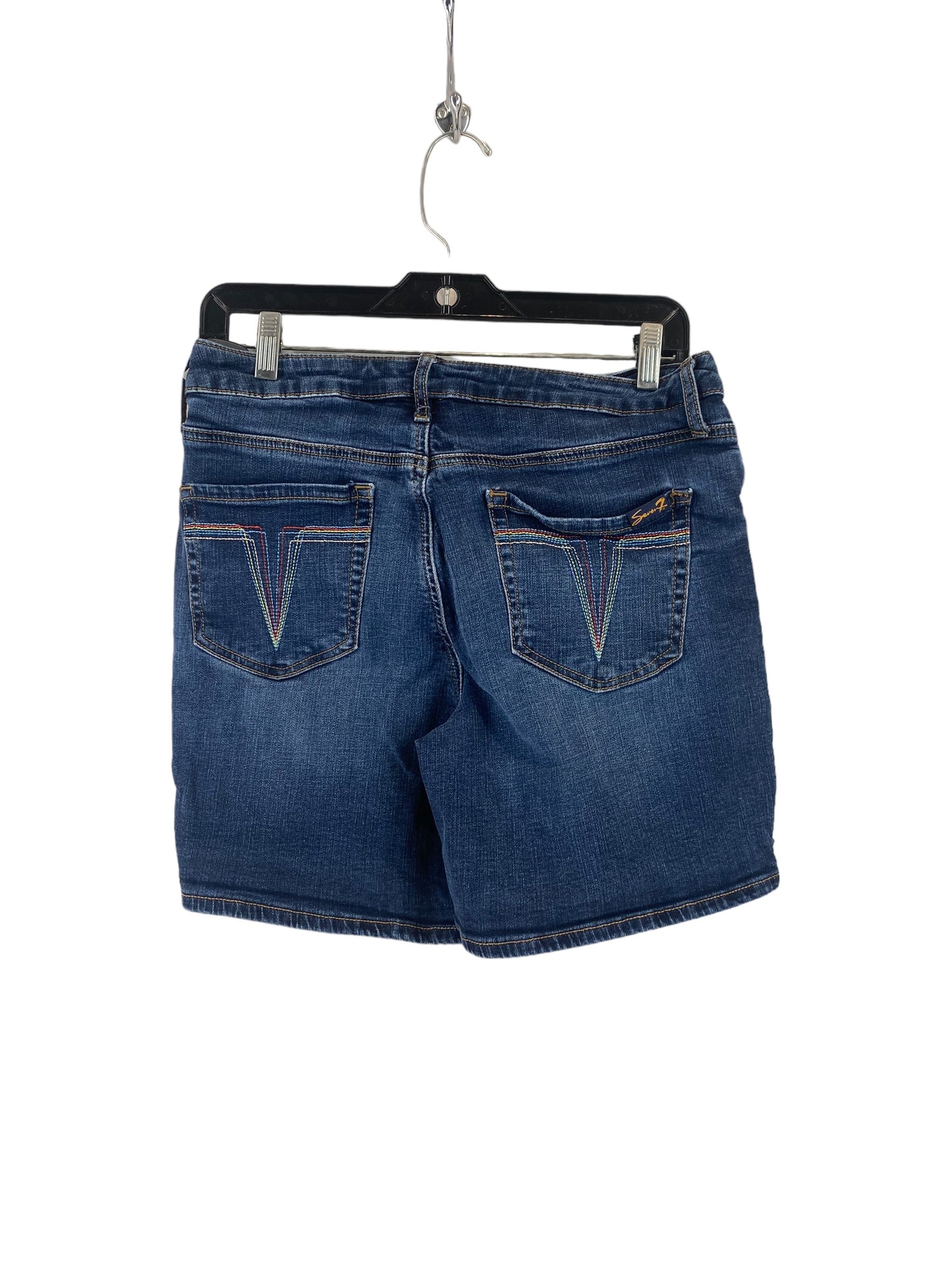 Blue Denim Shorts Seven 7, Size 8