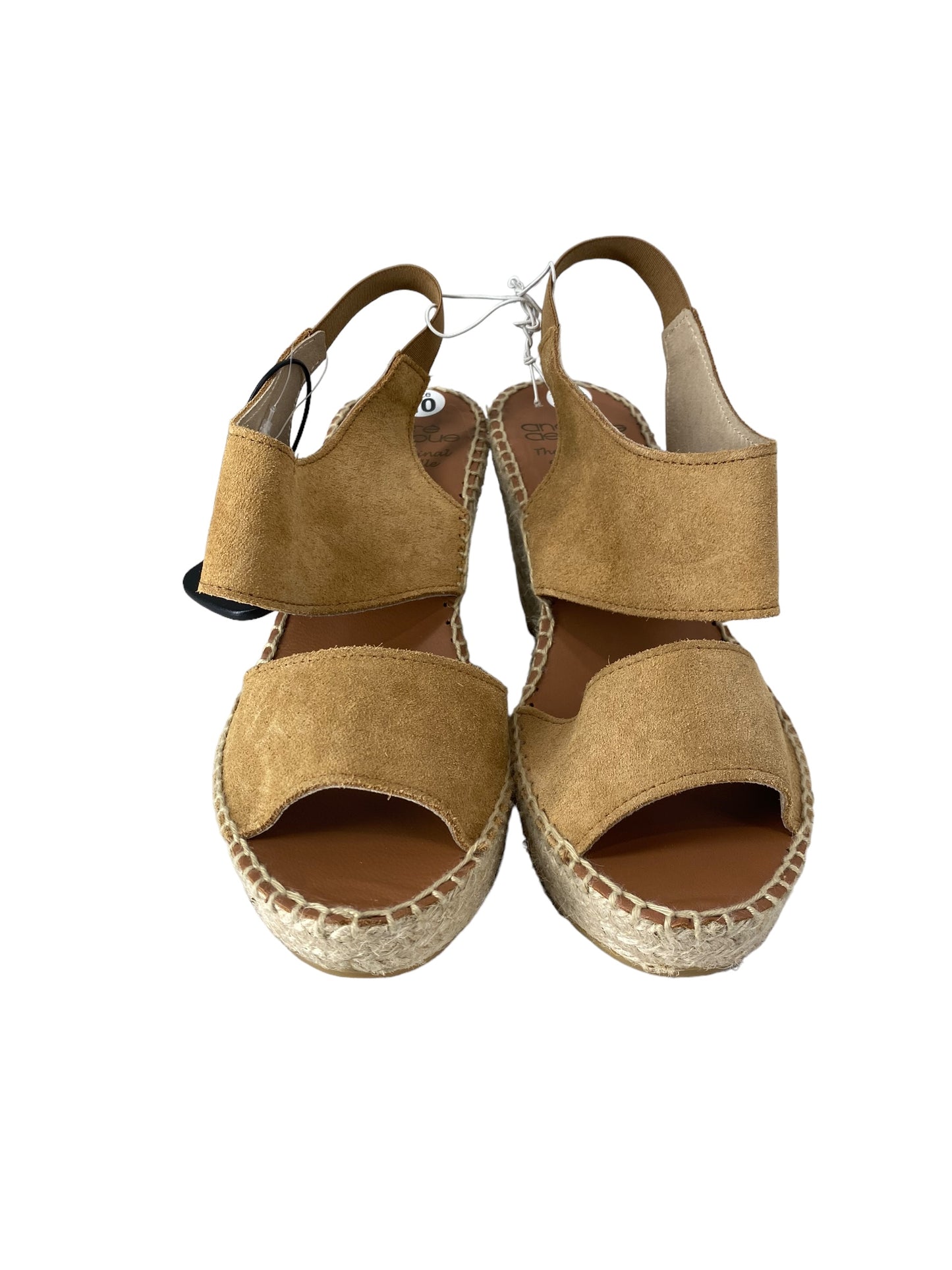 Shoes Heels Wedge By Clothes Mentor In Tan, Size: 10