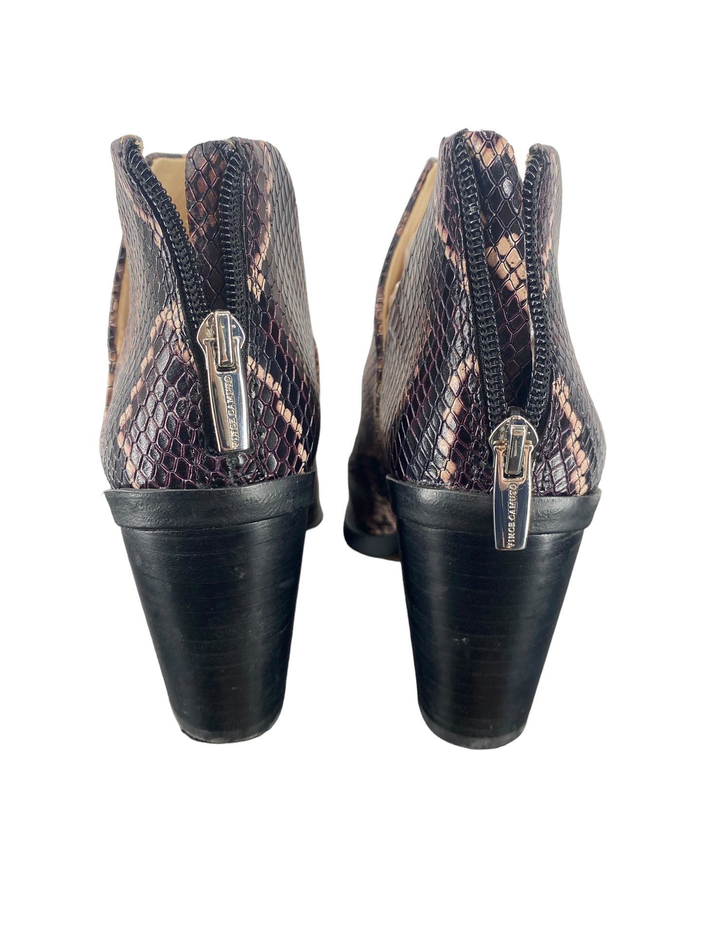 Boots Ankle Heels By Vince Camuto In Snakeskin Print, Size: 6