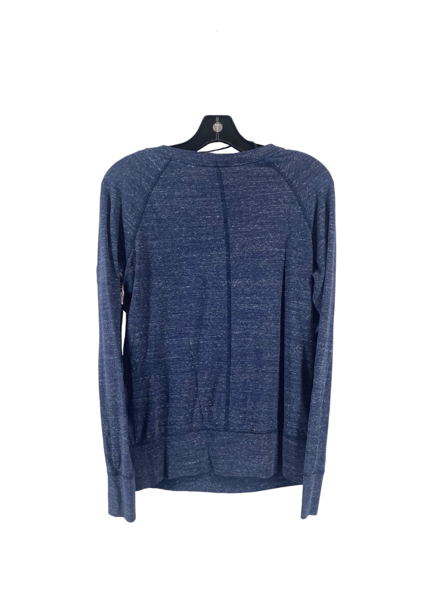 Athletic Top Long Sleeve Collar By Nike In Blue, Size: S