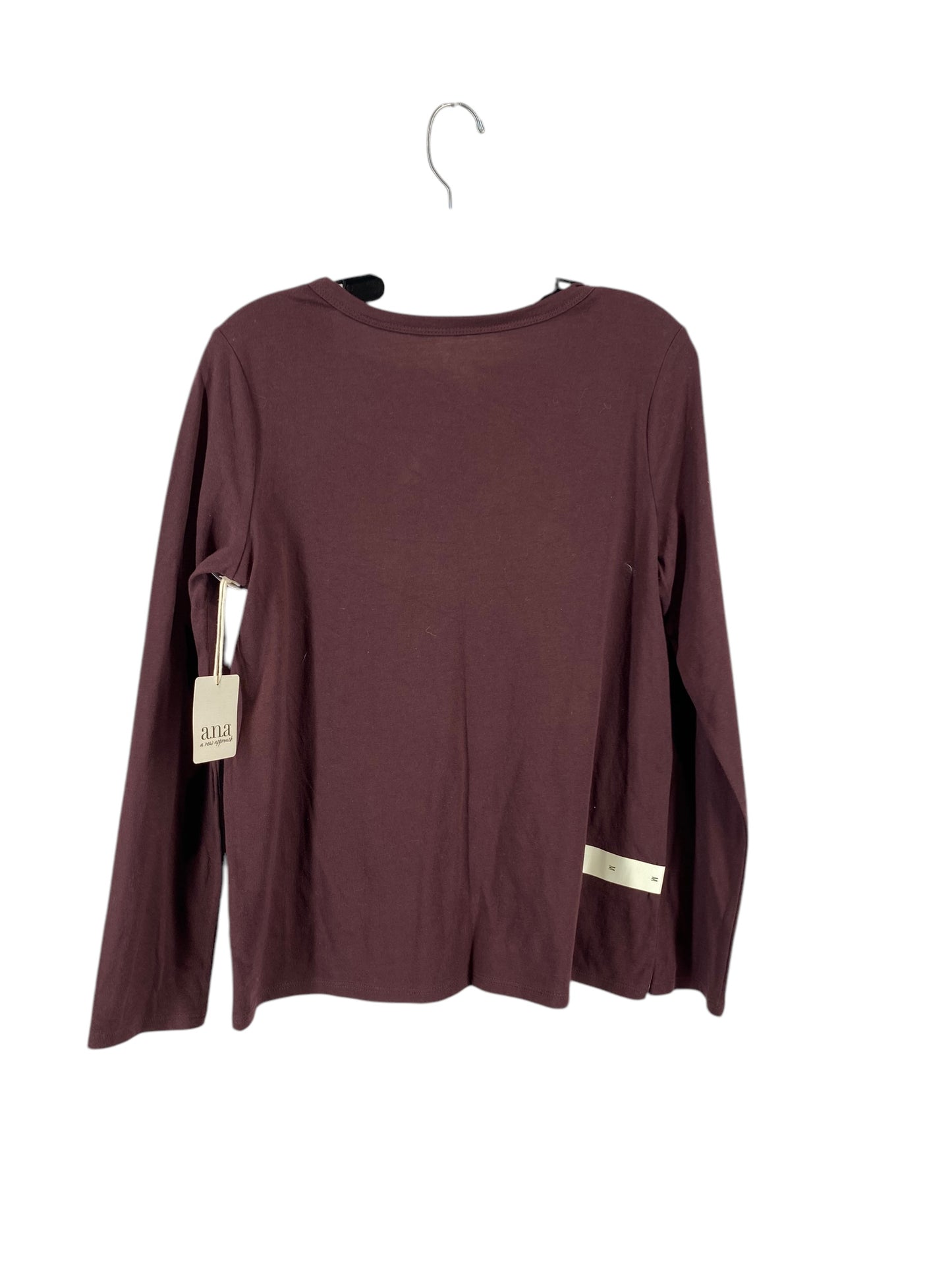 Top Long Sleeve By Ana In Brown, Size: M