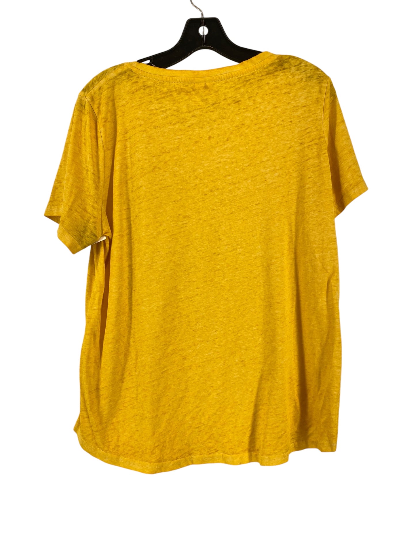 Top Short Sleeve By Cato In Yellow, Size: L